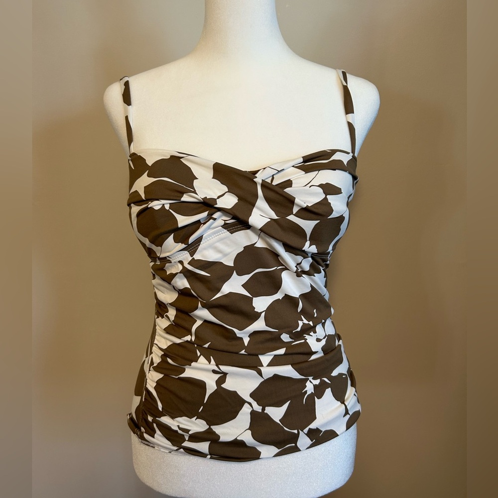 Tommy Bahama brown/white tankini top